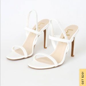 LULUs White Strappy Heel
